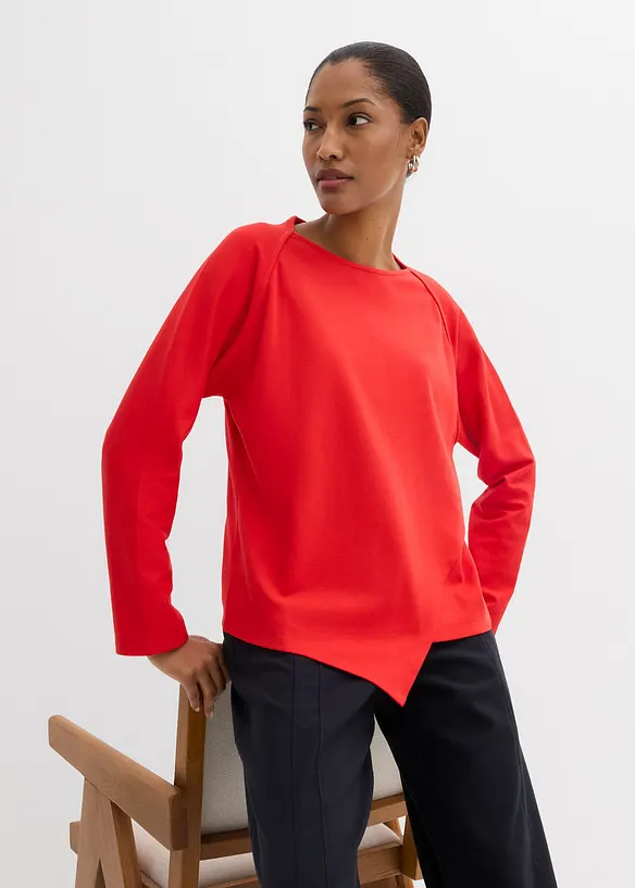 Langermet topp i 100% &oslash;kologisk bomull, bonprix