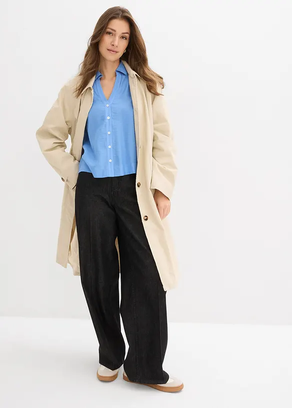 Boxy bluse av viskosemiks, bonprix