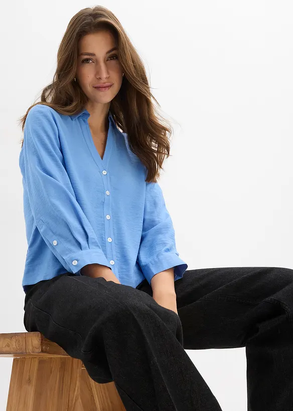 Boxy bluse av viskosemiks, bonprix