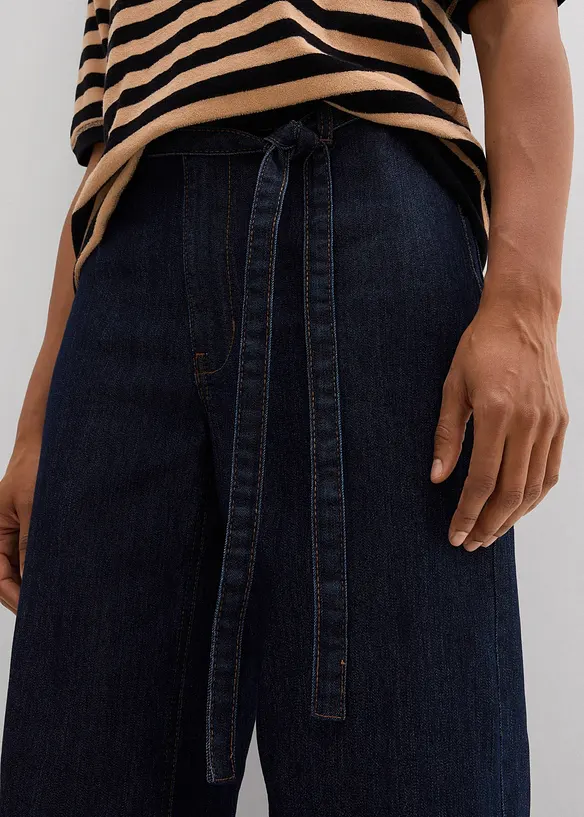Wide Leg-jeans High Waist, cropped, bonprix