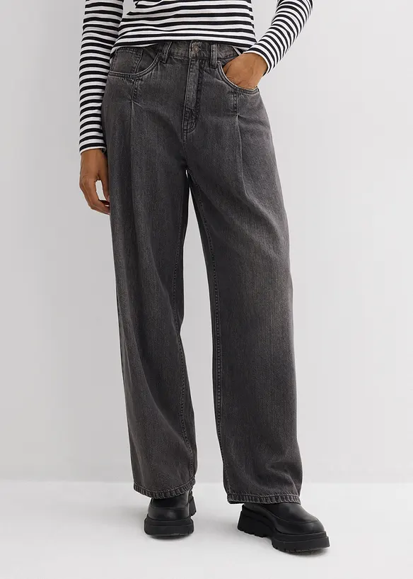 Wide Leg-jeans High Waist, bonprix