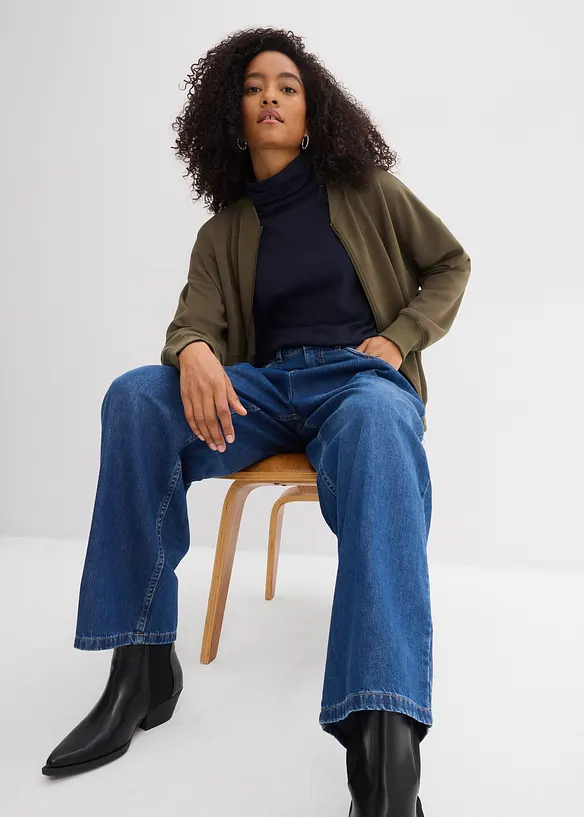 Wide Leg-jeans High Waist, bonprix