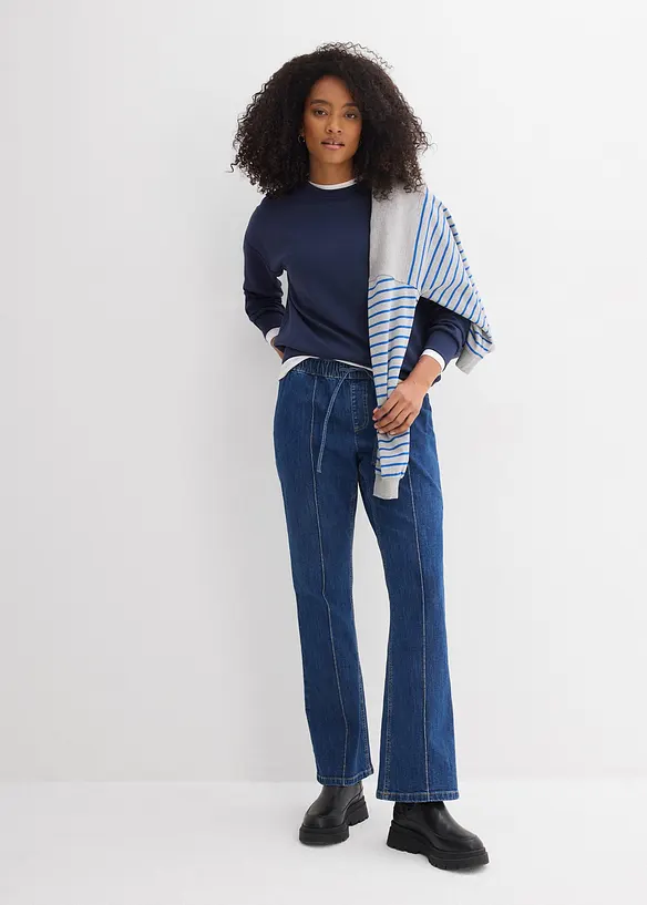 Bootcut-jeans Mid Waist, komfortlinning, bonprix