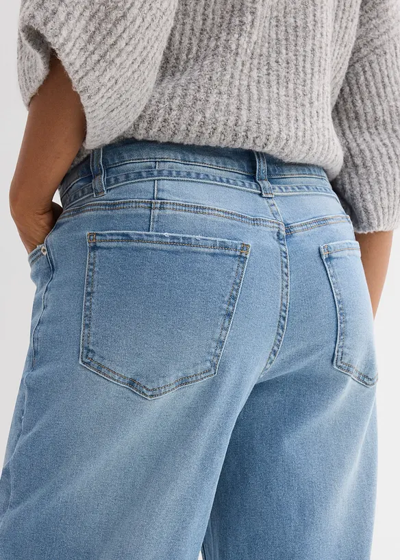 Wide Leg-jeans Mid Waist, bonprix