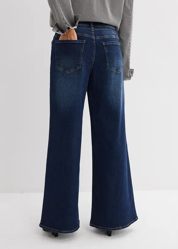 Wide Leg-jeans Mid Waist, bonprix