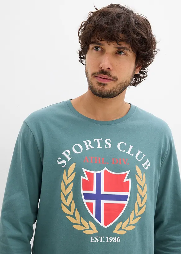 Langermet shirt i 100% bomull, bonprix