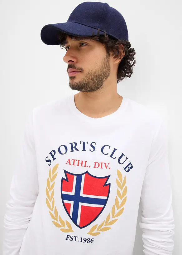 Langermet shirt i 100% bomull, bonprix