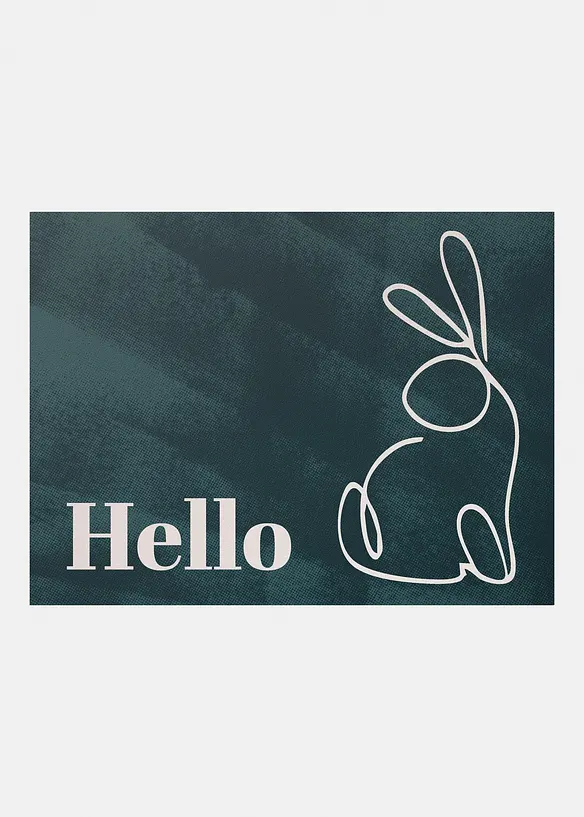 Vaskbar d&oslash;rmatte med p&aring;skemotiv, bonprix