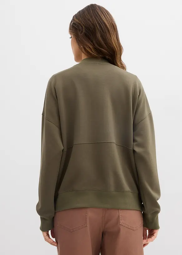 Oversized sweatjakke i scuba-materiale, bonprix