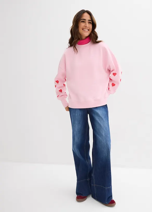 Sweatshirt i bomullsmiks, bonprix