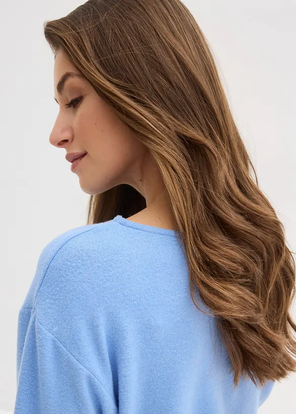 Langermet topp i myk viskosemiks, bonprix