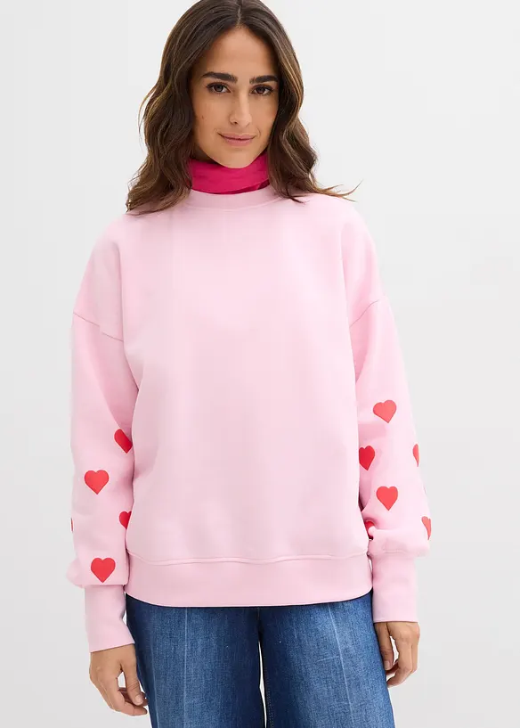 Sweatshirt i bomullsmiks, bonprix