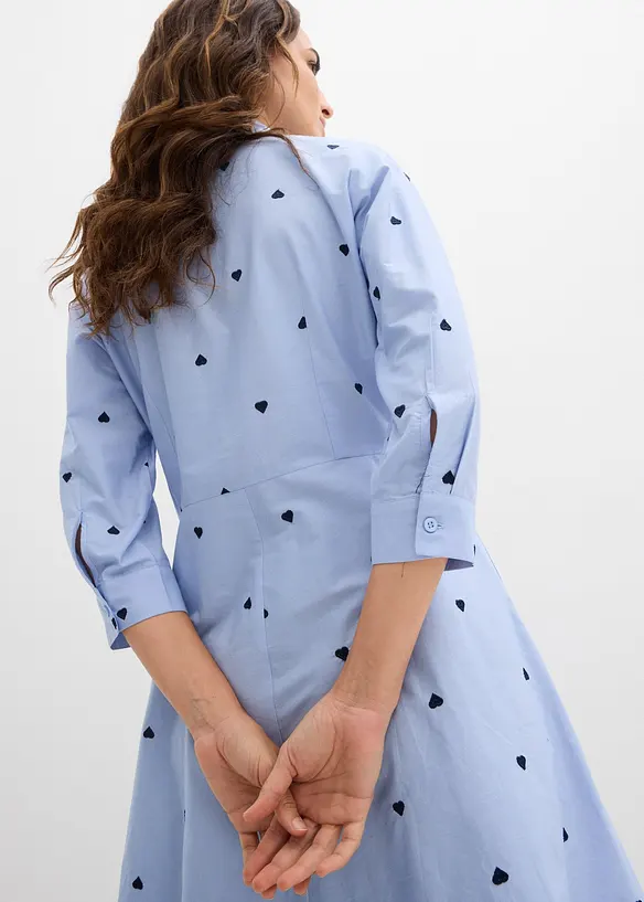 Skjortekjole i 100% &oslash;kologisk bomull, bonprix