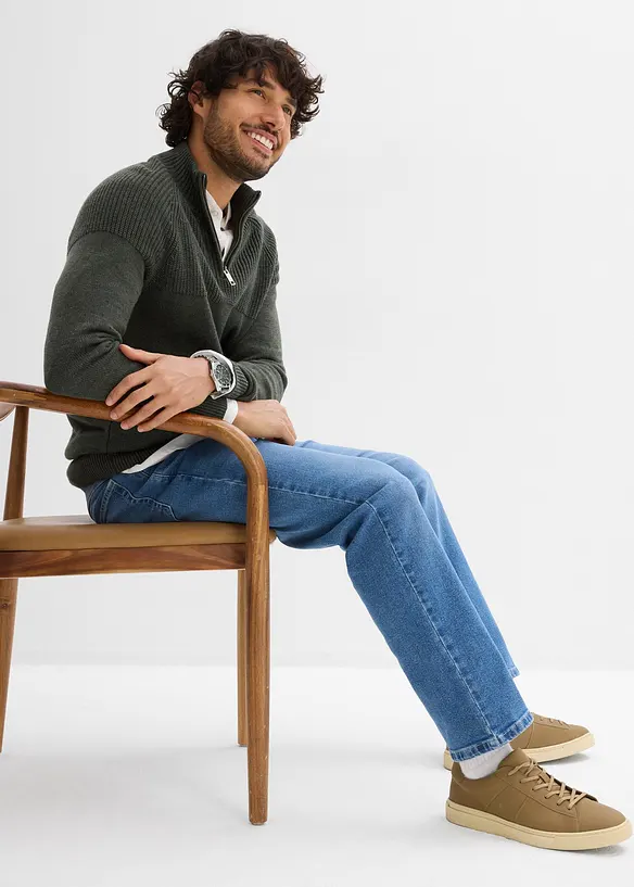 Relaxed Fit-jeans med stretch, Straight, bonprix