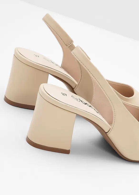 Slingbacks med blokkh&aelig;l, bonprix