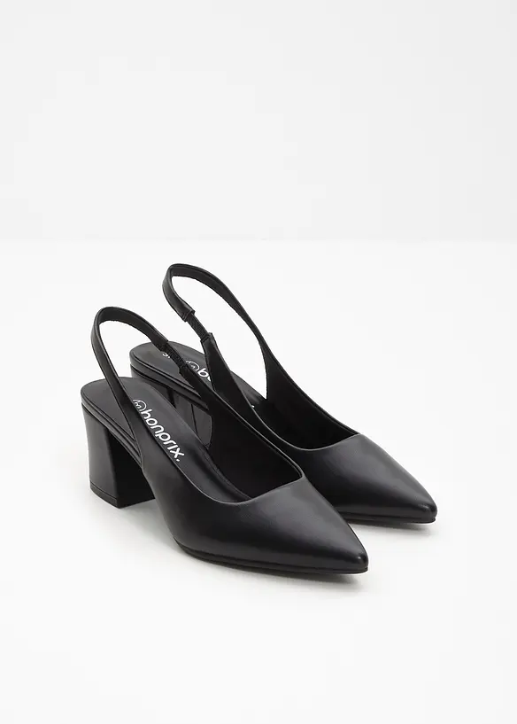 Slingbacks med blokkh&aelig;l, bonprix
