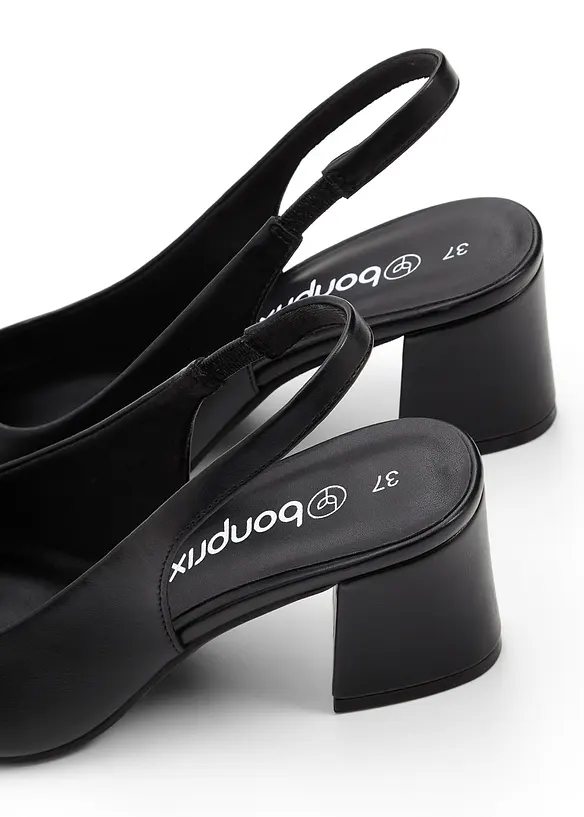 Slingbacks med blokkh&aelig;l, bonprix