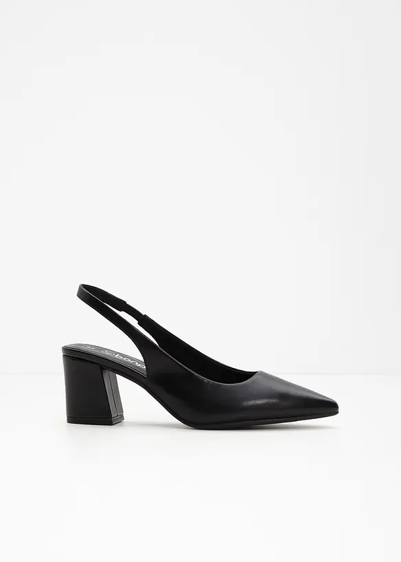 Slingbacks med blokkh&aelig;l, bonprix