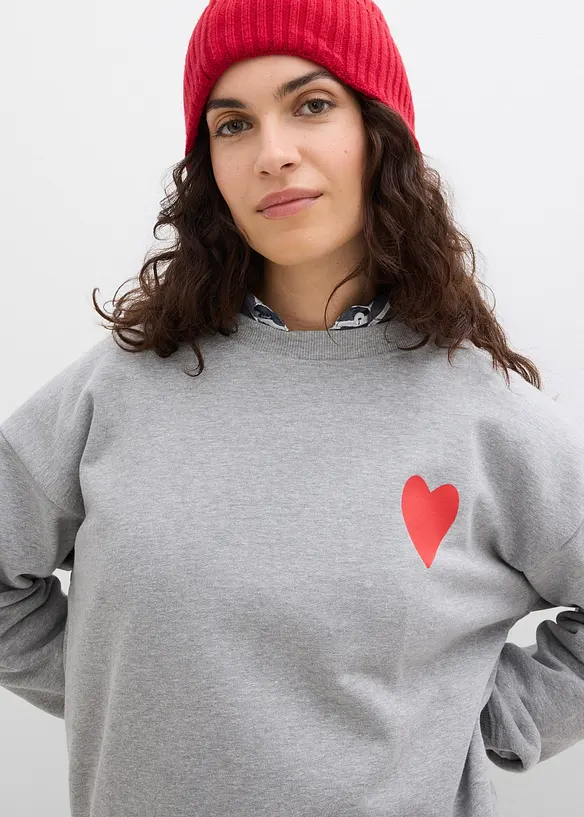Oversized sweatshirt i &oslash;kologisk bomull, bonprix