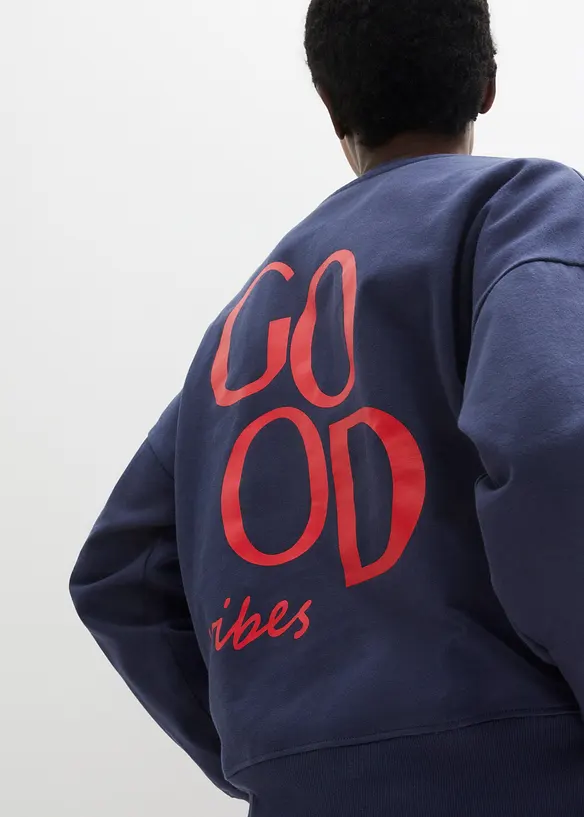 Oversized sweatshirt i &oslash;kologisk bomull, bonprix