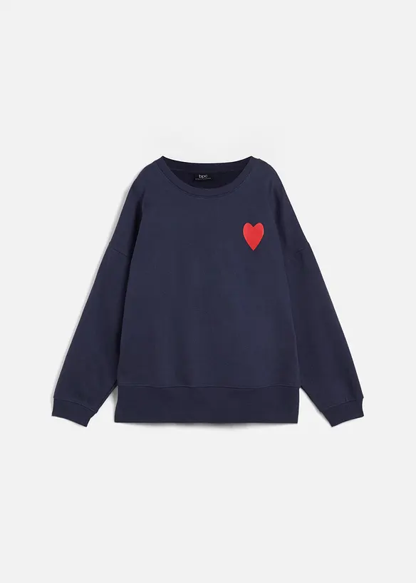 Oversized sweatshirt i &oslash;kologisk bomull, bonprix