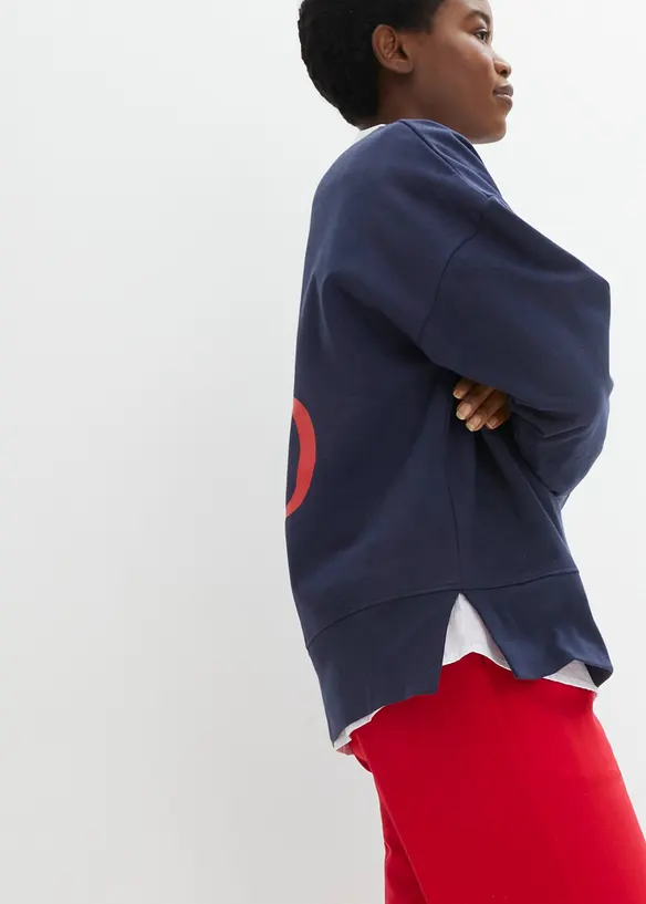 Oversized sweatshirt i &oslash;kologisk bomull, bonprix