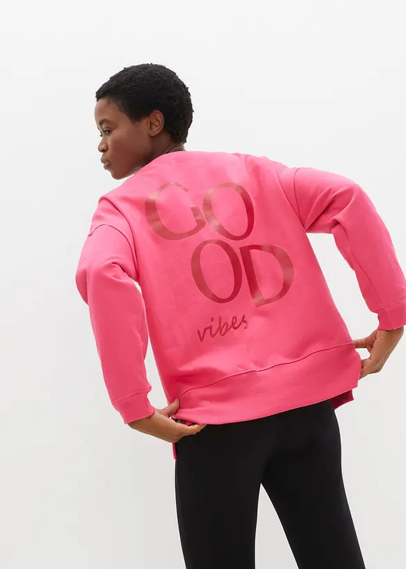 Oversized sweatshirt i &oslash;kologisk bomull, bonprix