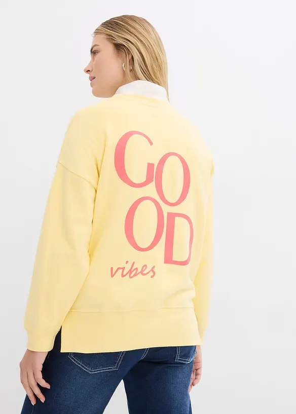 Oversized sweatshirt i &oslash;kologisk bomull, bonprix
