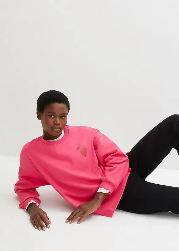 Oversized sweatshirt i &oslash;kologisk bomull, bonprix