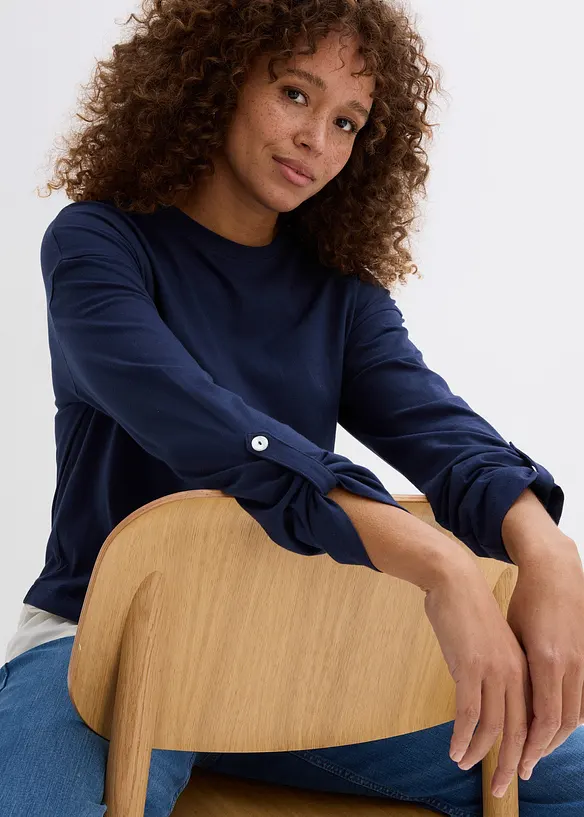 Topp med bluseinnsats, bonprix