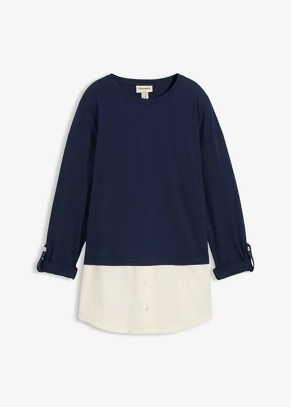 Topp med bluseinnsats, bonprix