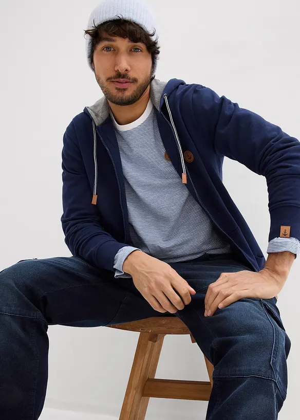 Langermet topp i 100% &oslash;kologisk bomull, bonprix