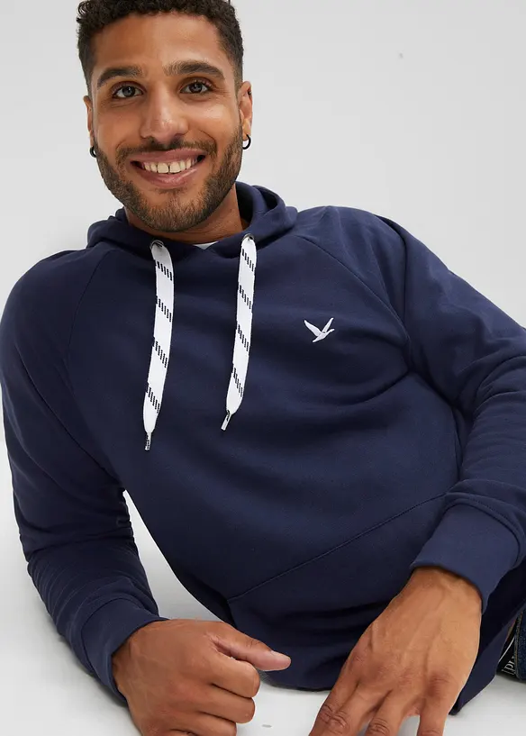 Sweatshirt med hette av ren &oslash;kologisk bomull, bonprix
