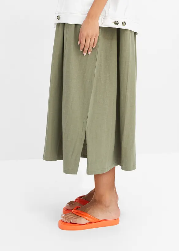 Midikjole i 100% &oslash;kologisk bomull, bonprix