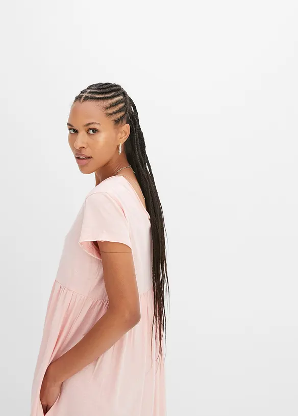 Midikjole i 100% &oslash;kologisk bomull, bonprix