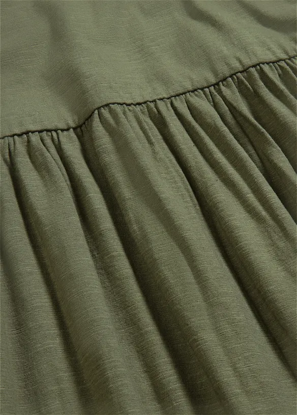 Midikjole i 100% &oslash;kologisk bomull, bonprix