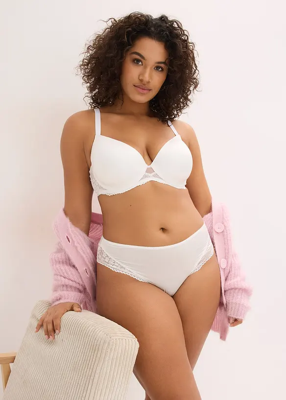 Vattert BH med nydelige blonder, bonprix