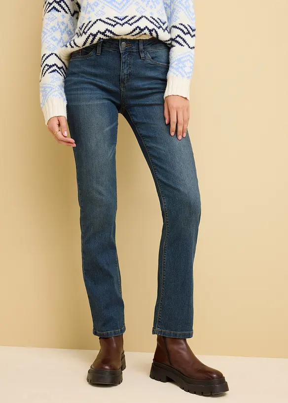 Straight-jeans Mid Waist, Stretch, bonprix
