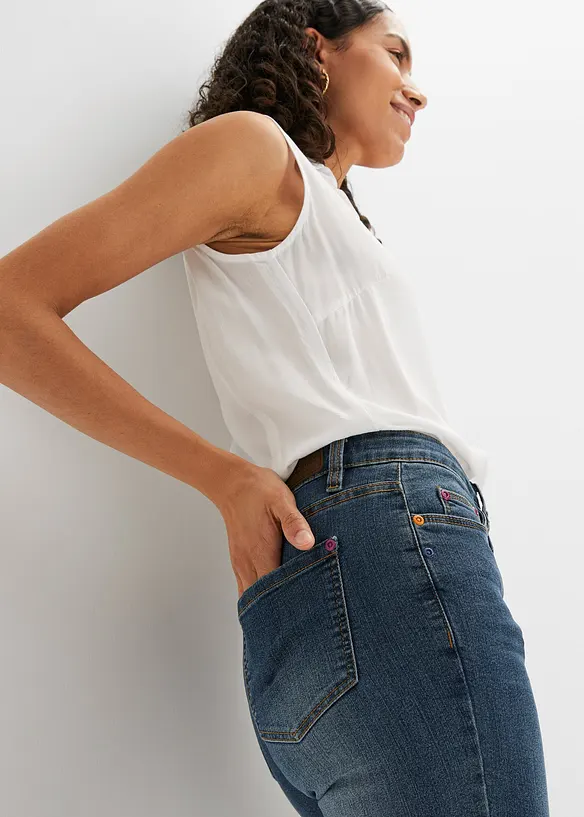 Straight-jeans Mid Waist, Stretch, bonprix