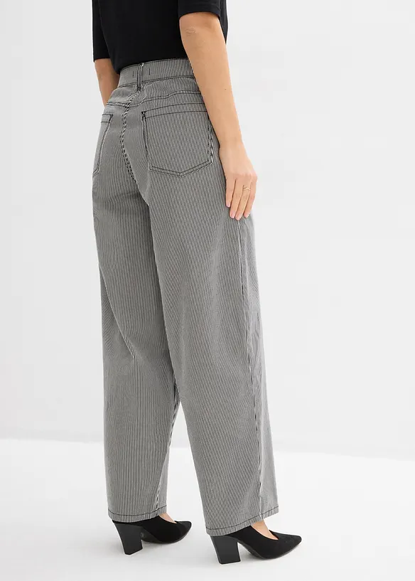 Barrel bukse med stripem&oslash;nster, bonprix