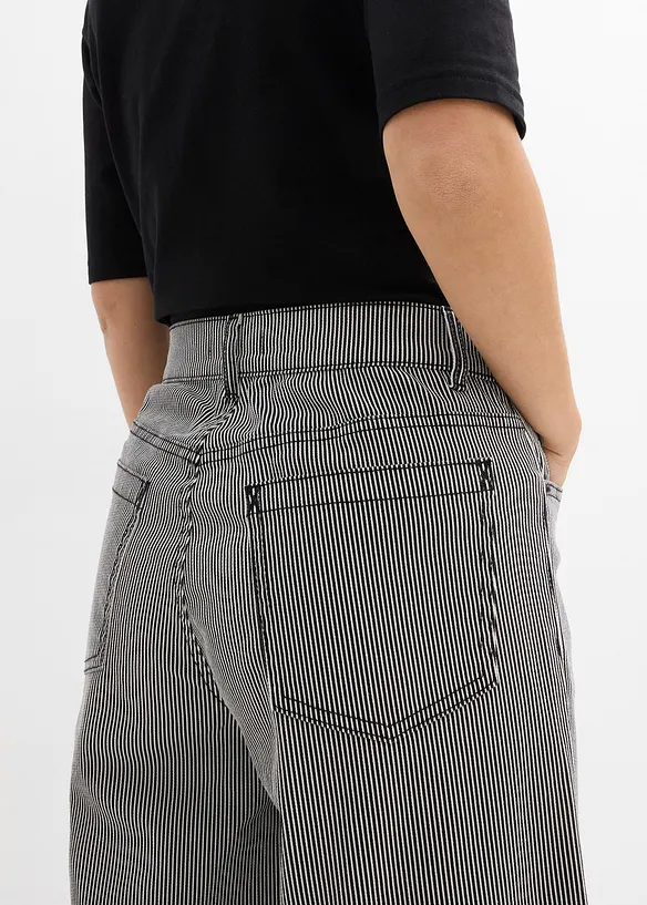 Barrel bukse med stripem&oslash;nster, bonprix