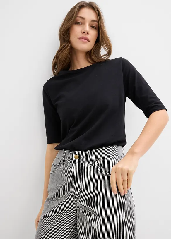 Barrel bukse med stripem&oslash;nster, bonprix