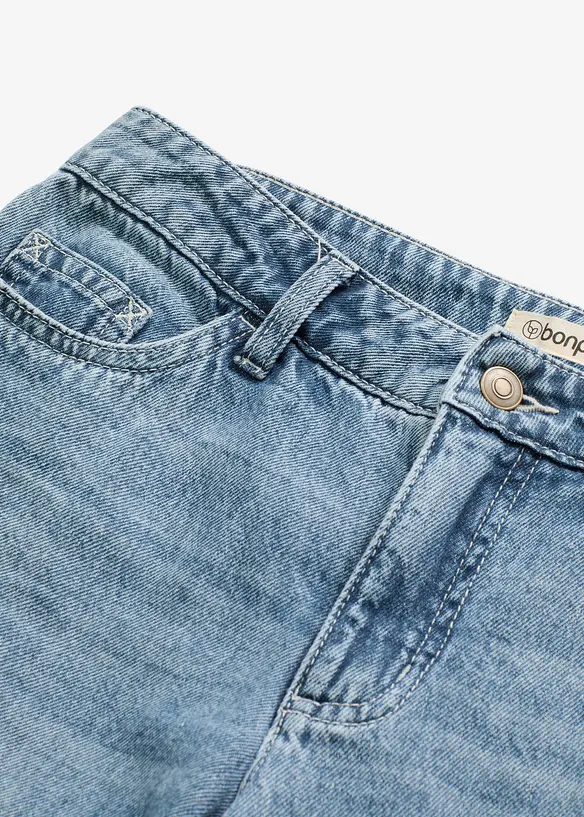 Wide Leg-jeans Mid Waist, Low Stretch Full Length, bonprix