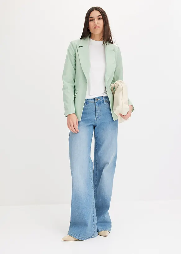 Wide Leg-jeans, Mid Waist, Stretch, bonprix