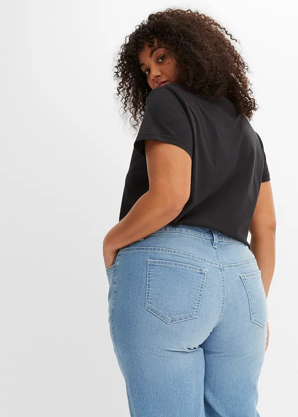 Wide Leg-jeans, Mid Waist, Stretch, bonprix