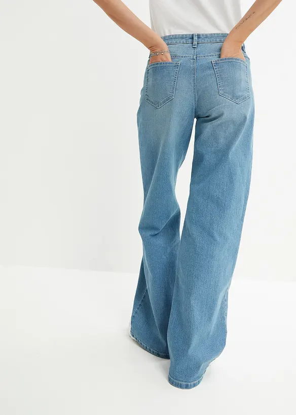 Wide Leg-jeans, Mid Waist, Stretch, bonprix