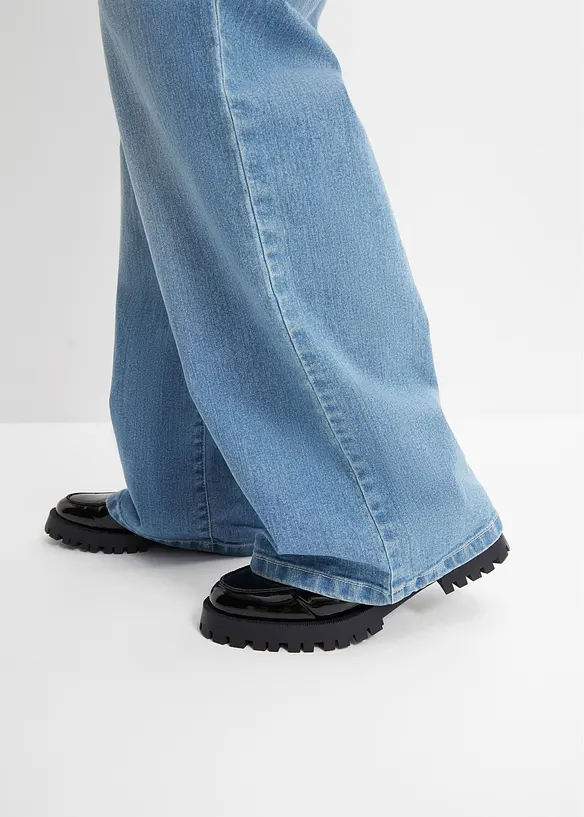 Wide Leg-jeans, Mid Waist, Stretch, bonprix