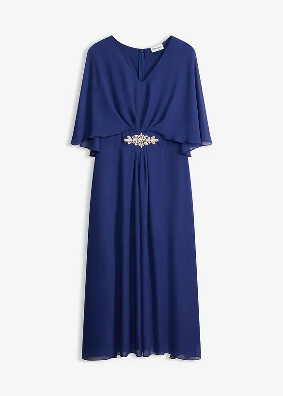 Chiffonkjole med strasspynt, bonprix