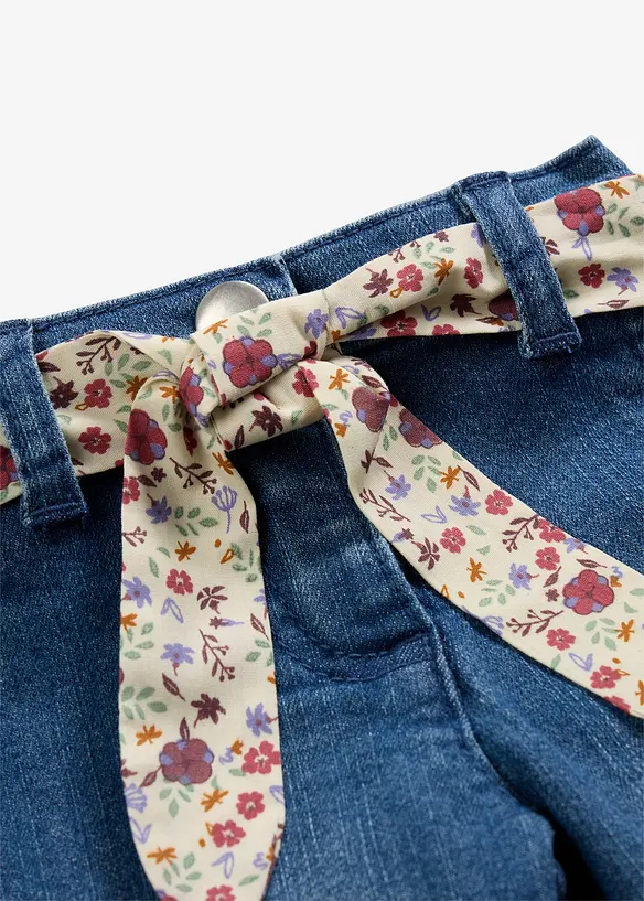 Pull on-jeans med belte, bonprix