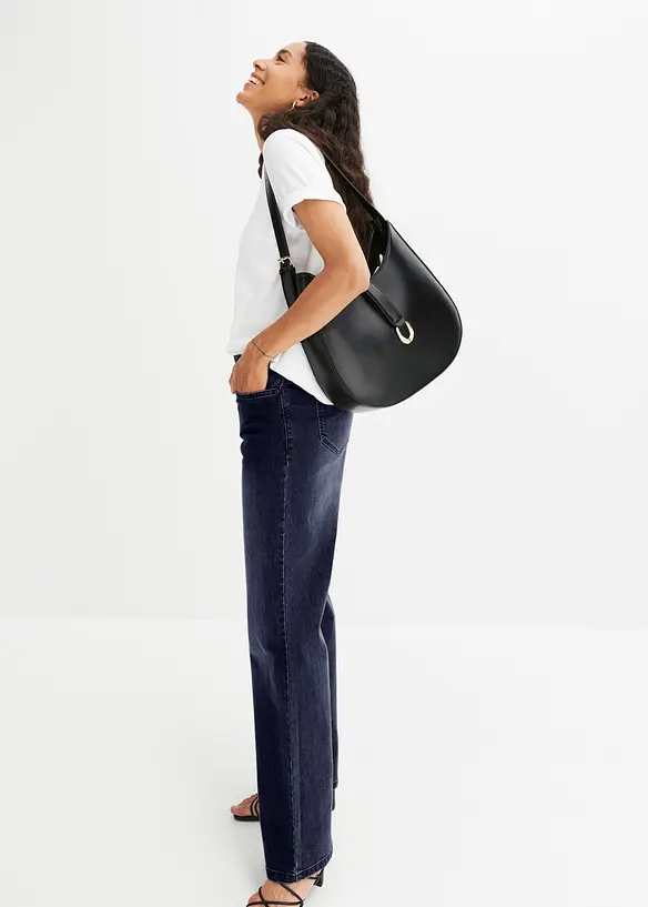 Wide Leg-jeans, Mid Waist, Stretch, bonprix